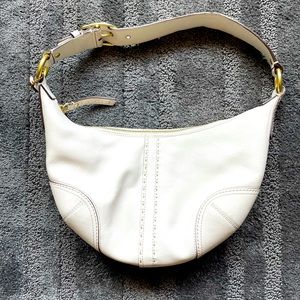 Coach all leather hobo shoulder bag